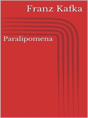 cover image of Paralipomena